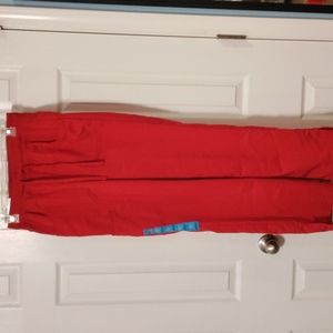 XS red scrub pants NWT